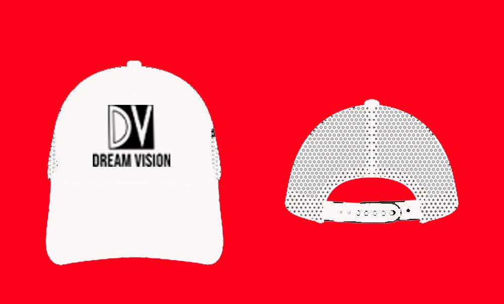 White/Black Trucker Hat Embroidered Logo