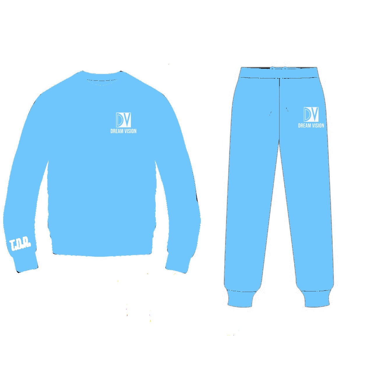 DreamVision "Icy Blue" 2 Piece Cotton Sweatsuit