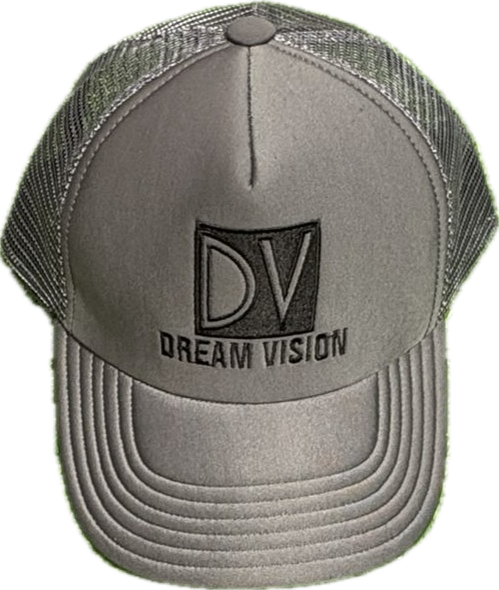 Grey/Black Trucker Hat Embroidered Logo