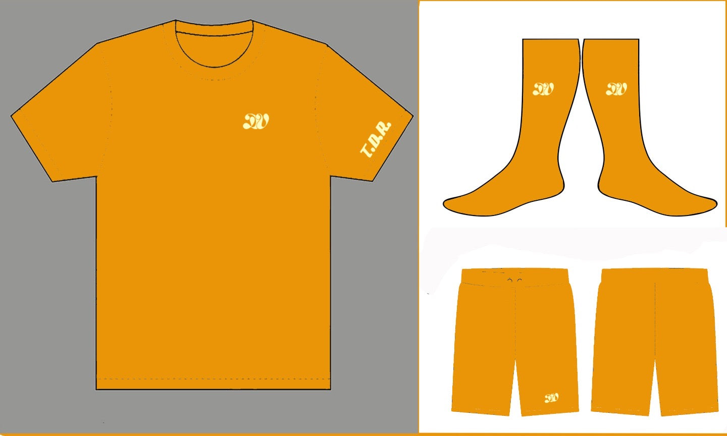 Orange Tropical 2 Piece Soft Cotton Shirt/Short Set