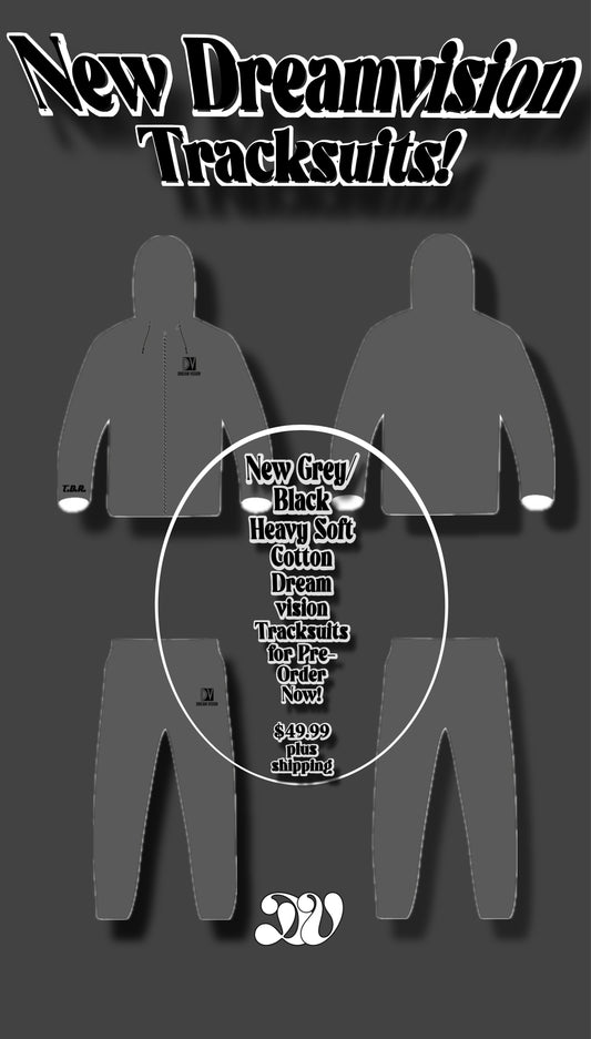 Grey/Black Embroidered Tracksuit(pre-order)