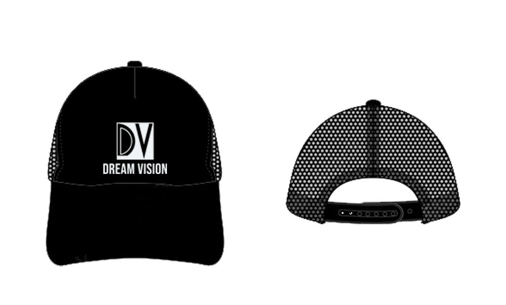 Black Trucker Hat Embroidered Logo