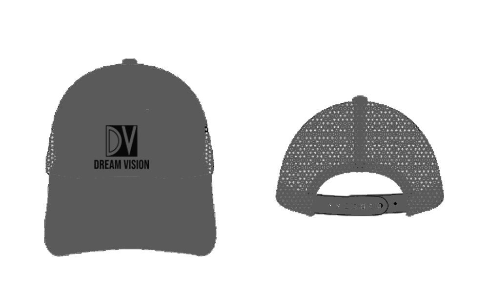 Grey/Black Trucker Hat Embroidered Logo