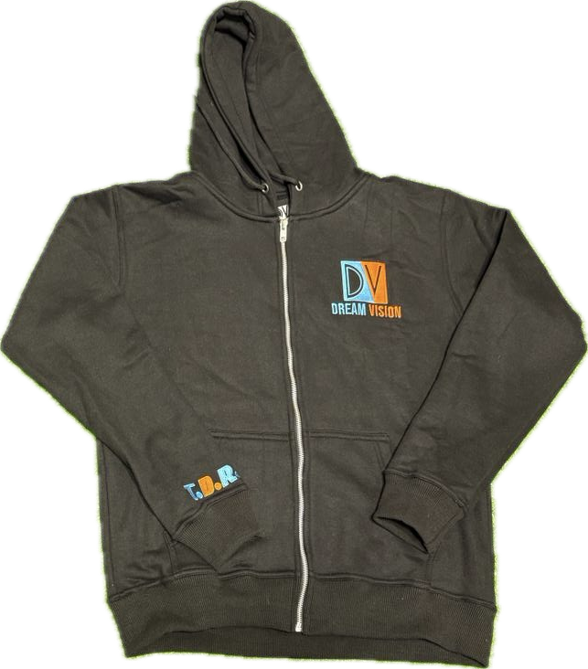 Blue/Orange Embroidered Black Tracksuit(pre-order)