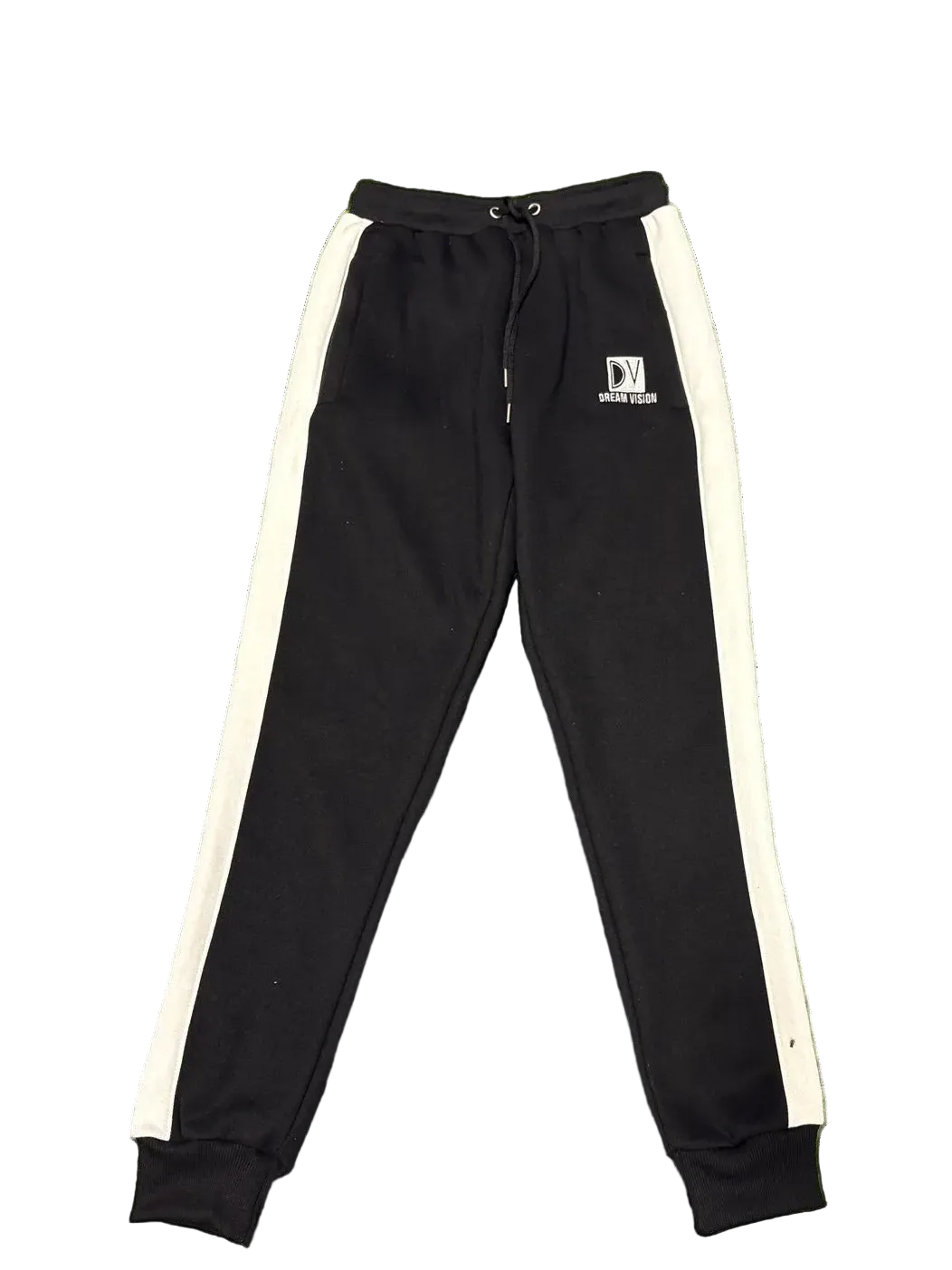 Black Soft Cotton Striped Joggers