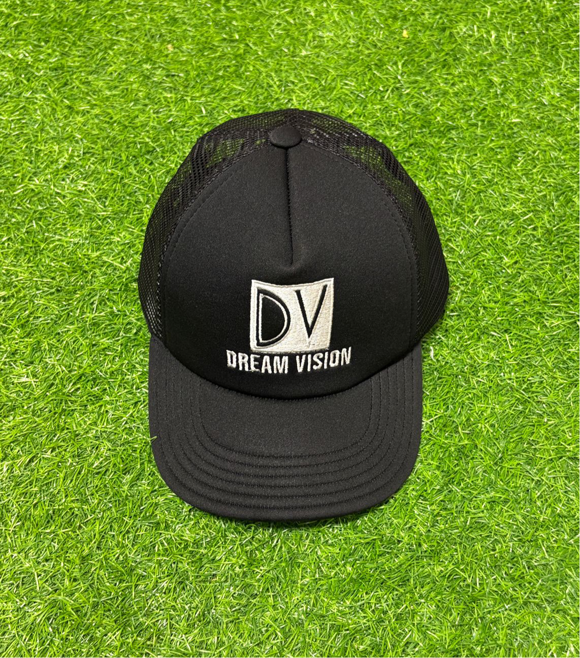 Black Trucker Hat Embroidered Logo