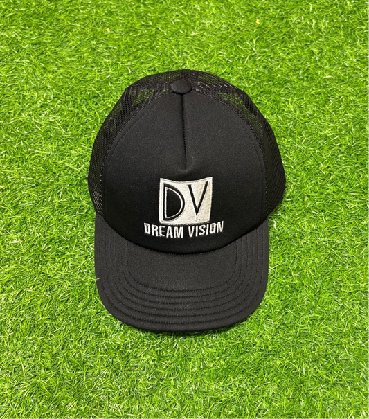 Black Trucker Hat Embroidered Logo