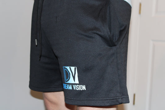 DreamVision Black Sweat Shorts Cotton/Poly Blend