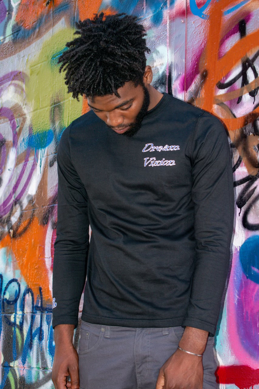 DreamVision TDR Black Signature Long Sleeve Quote Tee